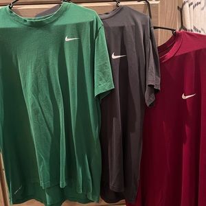 3 Nike Dri-Fit short sleeves